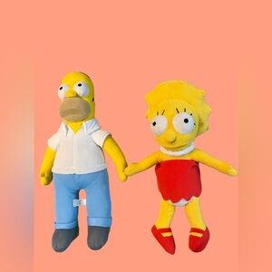 Homer and Lisa Simpson Plush Toys